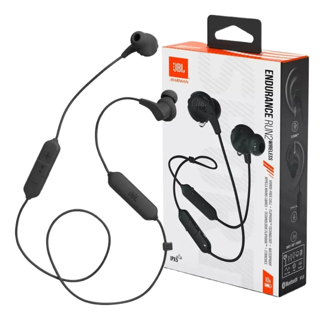 FONE JBL ENDURANCE RUN 2 WIR PRETO