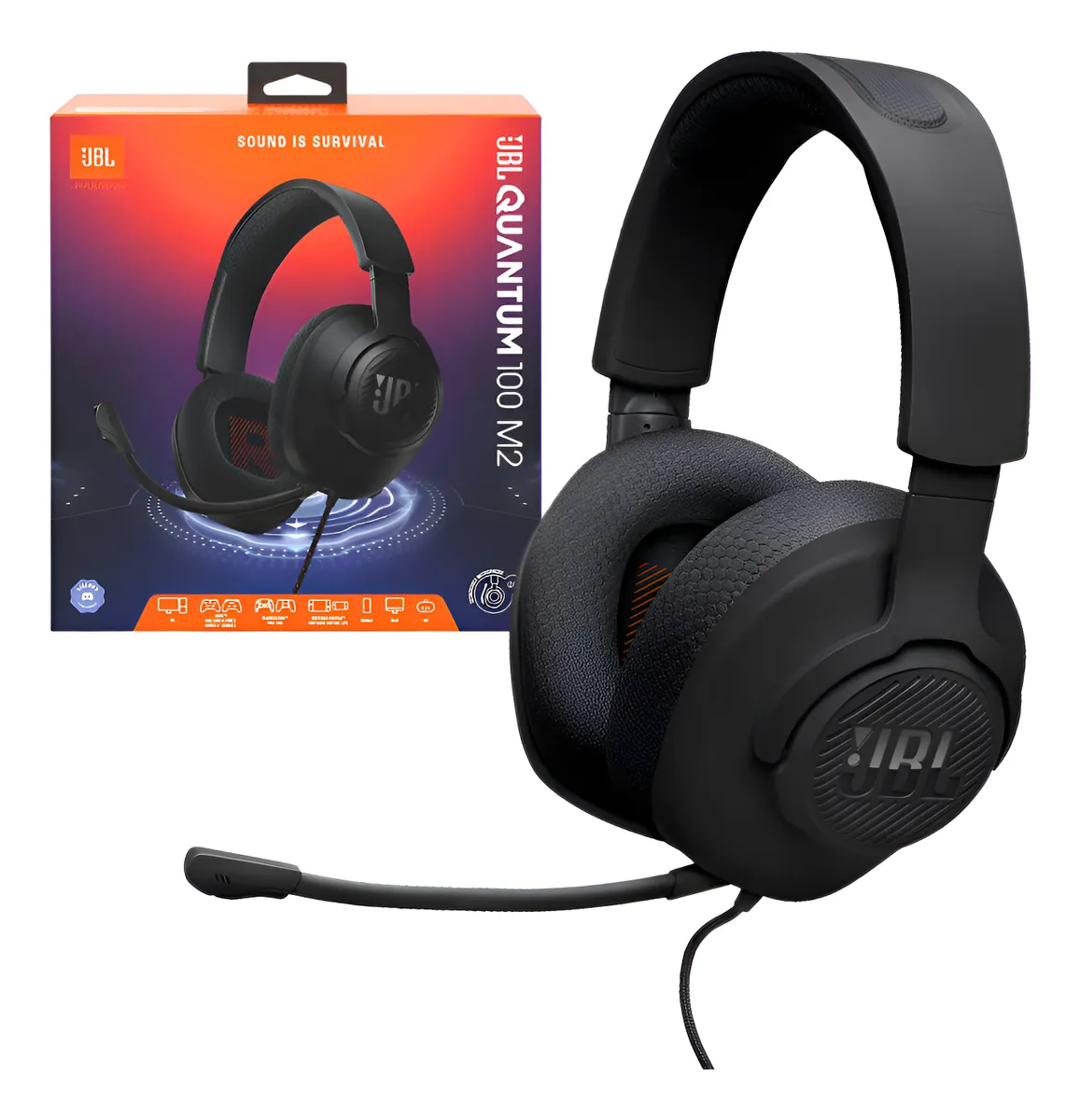 HEADSET FONE GAME COM MICROFONE JBL QUANTUM 100
